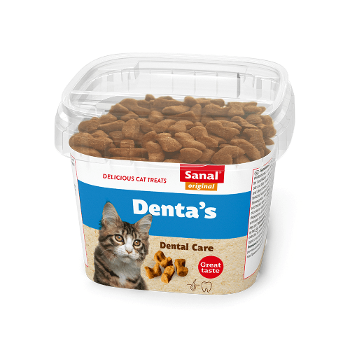 Sanal Denta's in Cup Crunchy Treats for Cats 75g