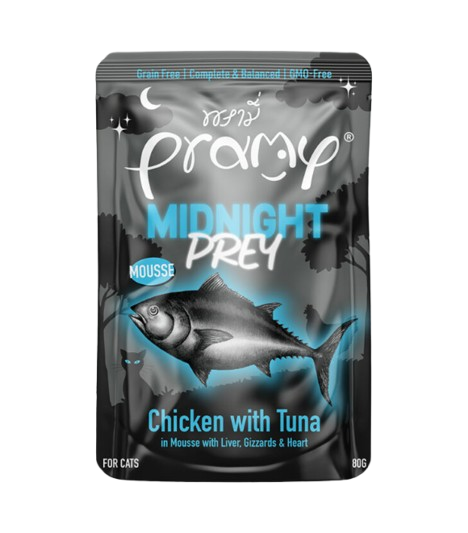 Pramy Chicken with Tuna Mousse Midnight Prey Pouch 80g