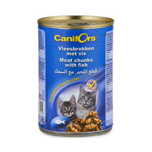 CaniFors Cat Food Meat Chunks With Fish 410g