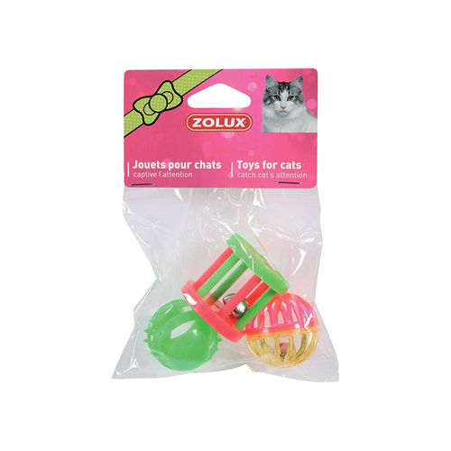 Zolux Cat Toys 3 multi-Shaped 4cm