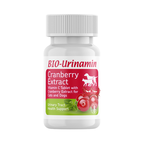 Bio PetActive Bio Urinamin Vitamin C with Cranberry for Cats & Dogs 40 Tablets 12g