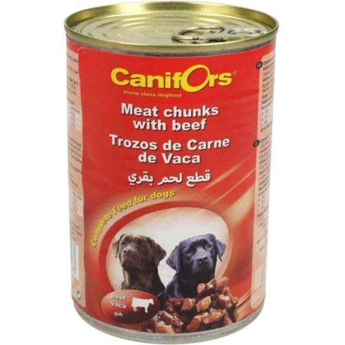 CaniFors Cat Food Meat Chunks With Beef 410g