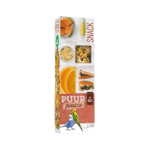 WM PUUR Seed Sticks for Budgerigars with Cereals & Orange and Papaya 60g