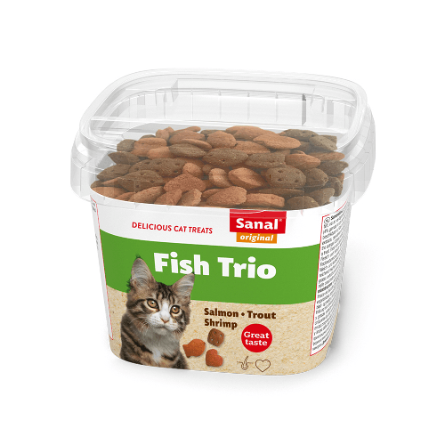 Sanal Fish Trio (Salmon-Trout-Shrimp) for Cats 75g