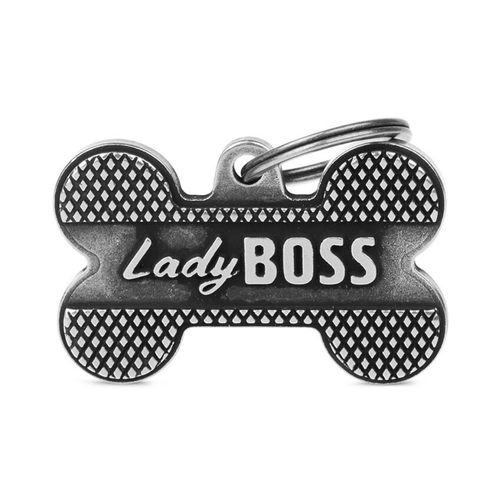 MF Tags XL BONE BRONX LADY BOSS ANTIQUE SILVER