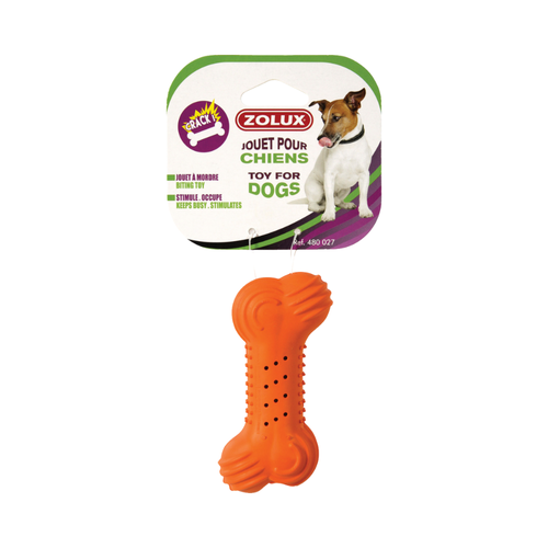 Zolux CRACKLING BONE RUBBER TOY Mixed colors