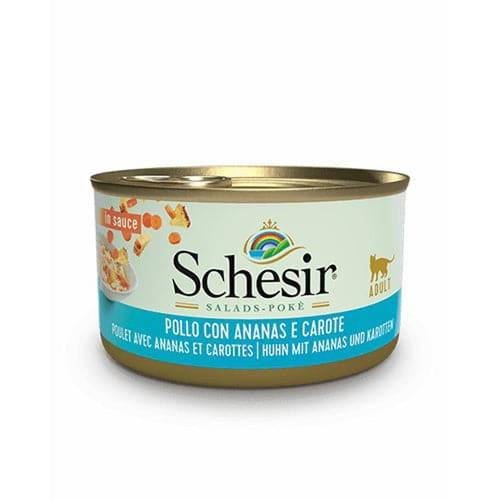 Schesir Chicken with Pineapple & Carrot Wet Food for Adult Cats, 85g