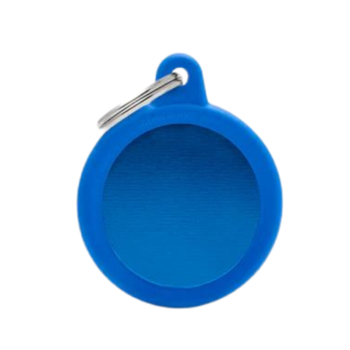 MF Tags BLUE CIRCLE ALU BLUE RUBBER