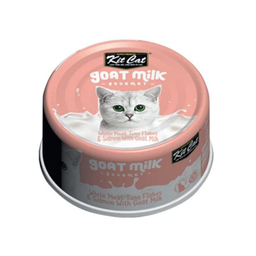 Kit Cat White Meat Tuna Flakes & Salmon With Goat Milk 70g