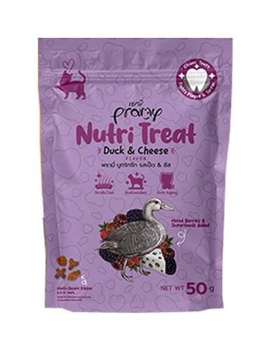 Pramy Nutri Treat for Cats Duck & Cheese Flavor 50g