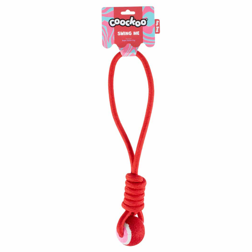 Coockoo Ball with Rope Loop Swing Me 6x45x6cm Red & Pink