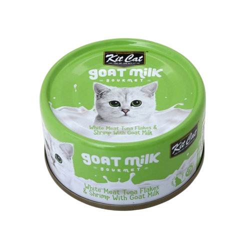 Kit Cat White Meat Tuna Flakes & Shrimp With Goat Milk 70g