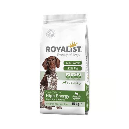 Royalist High Energy Lamb & Rice Dry Food For Adult Dogs 15Kg