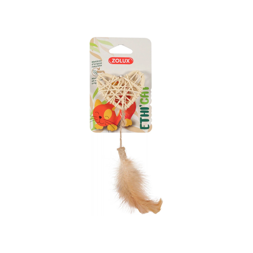 Zolux Ethicat Cat Toy Rattan Heart Toy