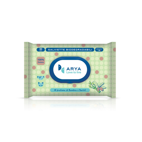 Arya Wet Wipes Cotton Bamboo & Shea 20x30cm 30pcs