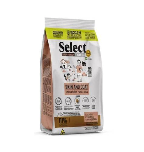 Select By Monello Adult Cat Skin & Coat Salmon, Carrot & Blueberry 1.5Kg