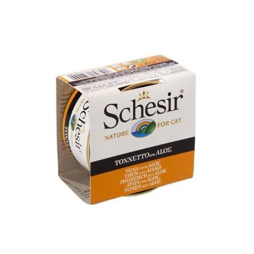 Schesir Canned Tuna with Aloe Vera Wet Cat Food, 85g