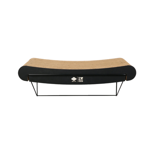 I Love Happy Cats Cardboard wall shelf Curved 60x29x24cm Brown/Black