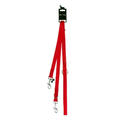 Gim Dog leash for dogs red nylon 2 x 200 cm