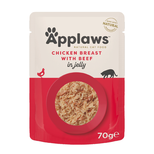 Applaws Cat Pouch Tender Chicken Breast with Beef in Tasty Jelly 70g