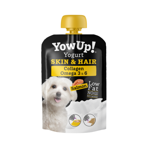 YowUp Yogurt Pouch rich in Omega 3 & 6 in Salmon for Dogs 115g