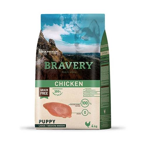 Bravery Dry Puppy food Chicken - 4Kg