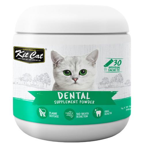 Kit Cat Cat Supplements Dental Powder for Teeth and Gum Health | 30 Sachets x 5g