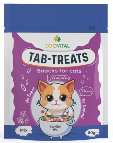Zovital Derma Therapeutic Tablets for Cats 60g Skin and Coat Support