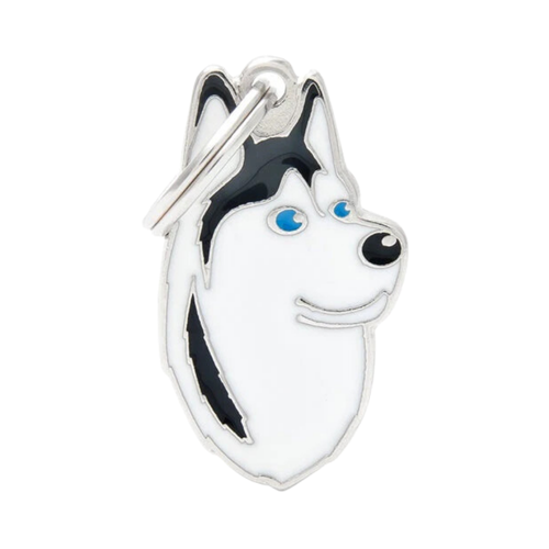 MF Tags BLACK AND WHITE HUSKY