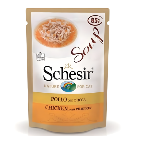 Schesir Chicken & Butternut Squash Soup Wet Cat Food, 85g
