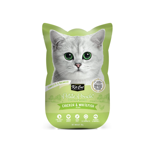Kitcat Petite Pouch Complete Food-Chicken & Whitefish | 70g