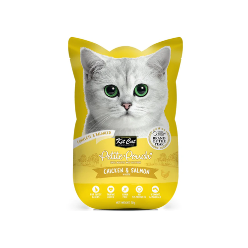 Kitcat Petite Pouch Complete Food-Chicken & Salmon | 70g