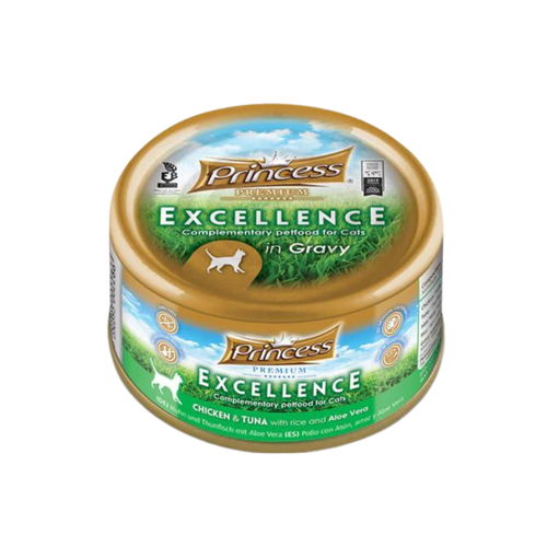 Princess Premium Excellence can Chicken and Tuna with Rice & Aloe Vera 70g
