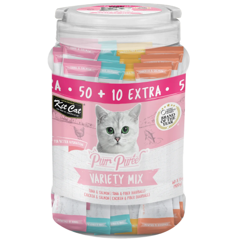 Kit Cat Puree Value Variety Mix 60x15g