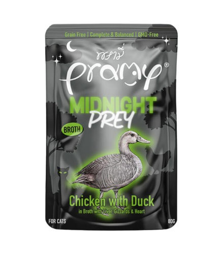 Pramy Chicken with Duck Broth Midnight Prey Pouch 80g