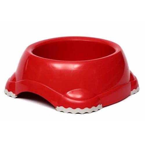 Moderna Non-Slip Plastic Food Bowl For Cats And Dogs Red / Medium