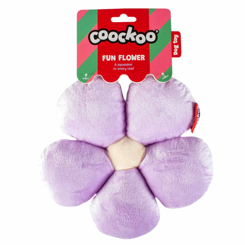 Coockoo Dog Toy Fun Flower 23x21x5cm Purple & White