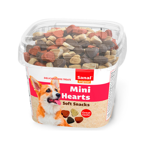 Sanal Mini Heart Chicken & Beef & Lamb & Salmon for Dogs 100g