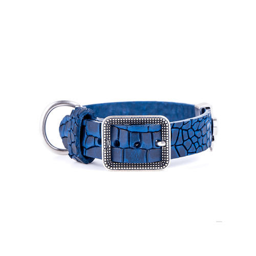 MF TUCSON Collar LEATHER Blue 54x3.4cm