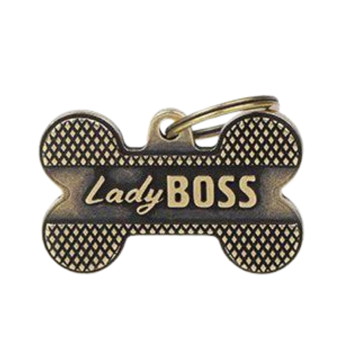 MF Tags L BONE BRONX LADY BOSS ENGLISH BRASS