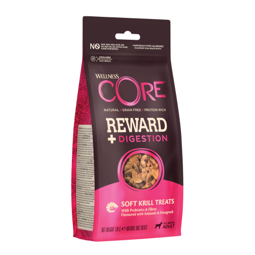 Wellness Core Dry Treats Reward+ Digestion Small Shrimps for Dogs 170g