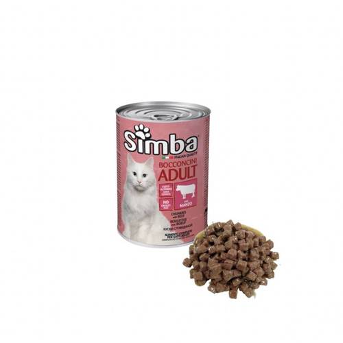 Simba Cat Fresh Beef Chunks in Gravy 415g