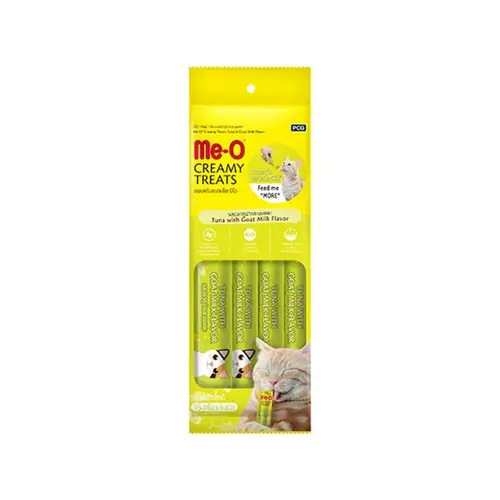 Me-O Creamy Treats Tuna & Goat Milk Cat Treats 4x15g