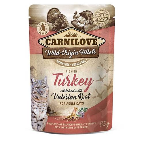 Carnilove wet food envelopes turkey for Cat 85g