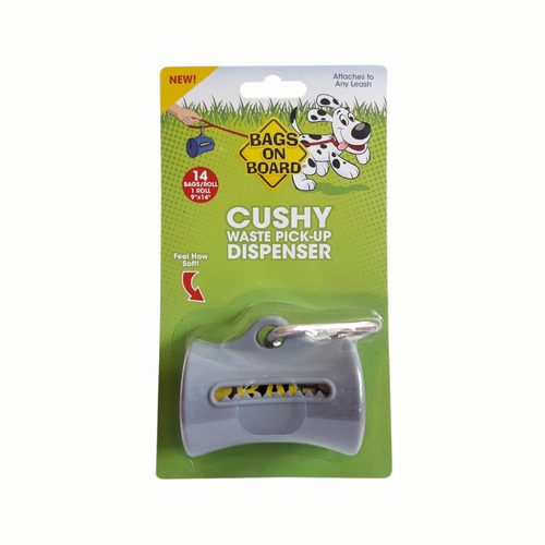 Bags on Board Cushy Waste Bag Dispenser for Dogs -Grey