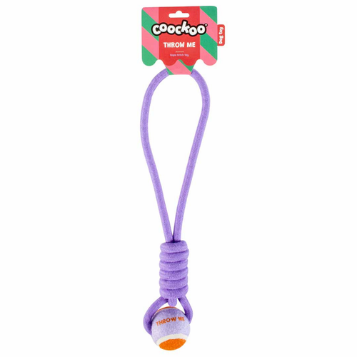 Coockoo Ball with Rope Loop Throw Me 6x45x6cm Purple & Orange