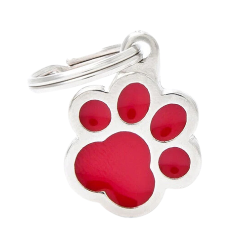 MF Tags RED PAWPRINT