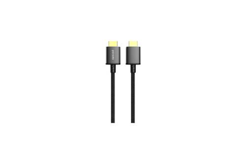 كابل HDMI مضفر من بورودو مع مخرج عالي الدقة وبث عالي السرعة - أسود