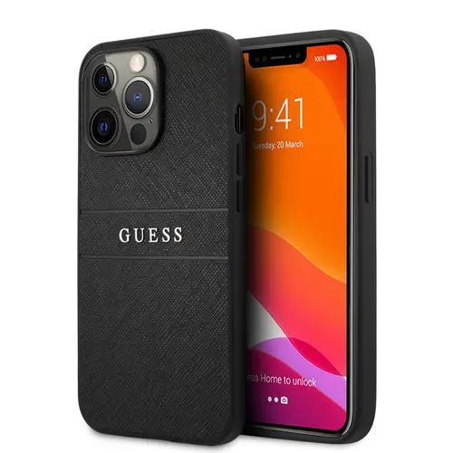 GUESS HC PU SAFFIANO BLACK IP13 PRO
