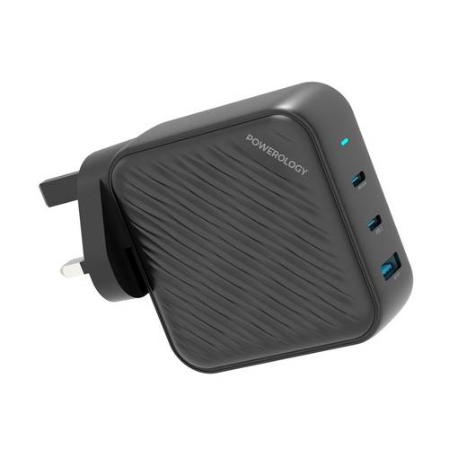 Powerology 140W DUAL PD GAN CHARGER-BLACK